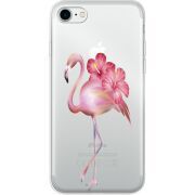 Прозрачный чехол Uprint Apple iPhone 7/8 Floral Flamingo
