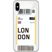 Прозрачный чехол Uprint Apple iPhone X Ticket London