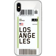 Прозрачный чехол Uprint Apple iPhone X Ticket Los Angeles