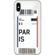Прозрачный чехол Uprint Apple iPhone X Ticket Paris