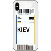 Прозрачный чехол Uprint Apple iPhone X Ticket Kiev