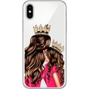 Прозрачный чехол Uprint Apple iPhone X Queen and Princess