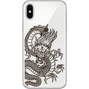 Прозрачный чехол Uprint Apple iPhone X Chinese Dragon