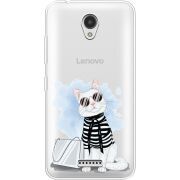 Прозрачный чехол Uprint Lenovo A Plus A1010a20 Cat Style