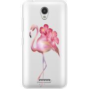 Прозрачный чехол Uprint Lenovo A Plus A1010a20 Floral Flamingo
