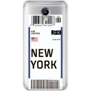 Прозрачный чехол Uprint Meizu M5 Note Ticket New York