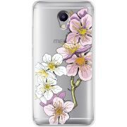 Прозрачный чехол Uprint Meizu M5 Note Cherry Blossom