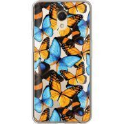 Прозрачный чехол Uprint Meizu M6s Butterfly Morpho