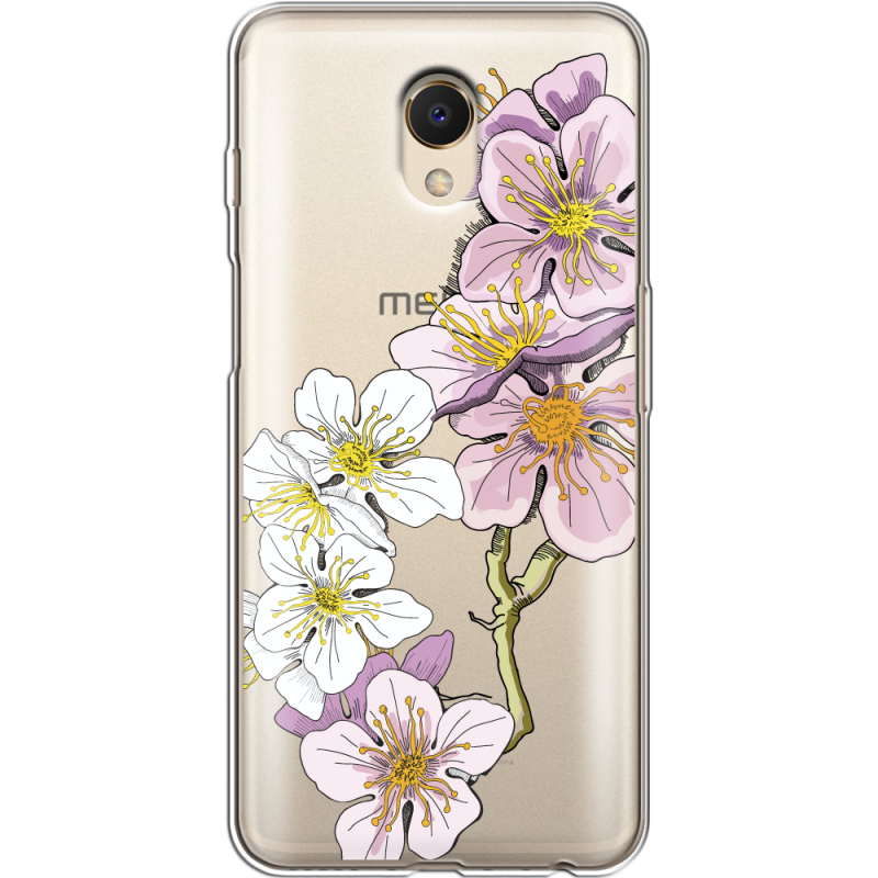 Прозрачный чехол Uprint Meizu M6s Cherry Blossom