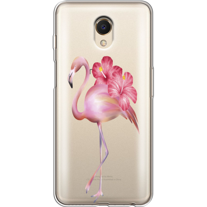 Прозрачный чехол Uprint Meizu M6s Floral Flamingo