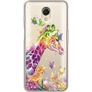 Прозрачный чехол Uprint Meizu M6s Colorful Giraffe