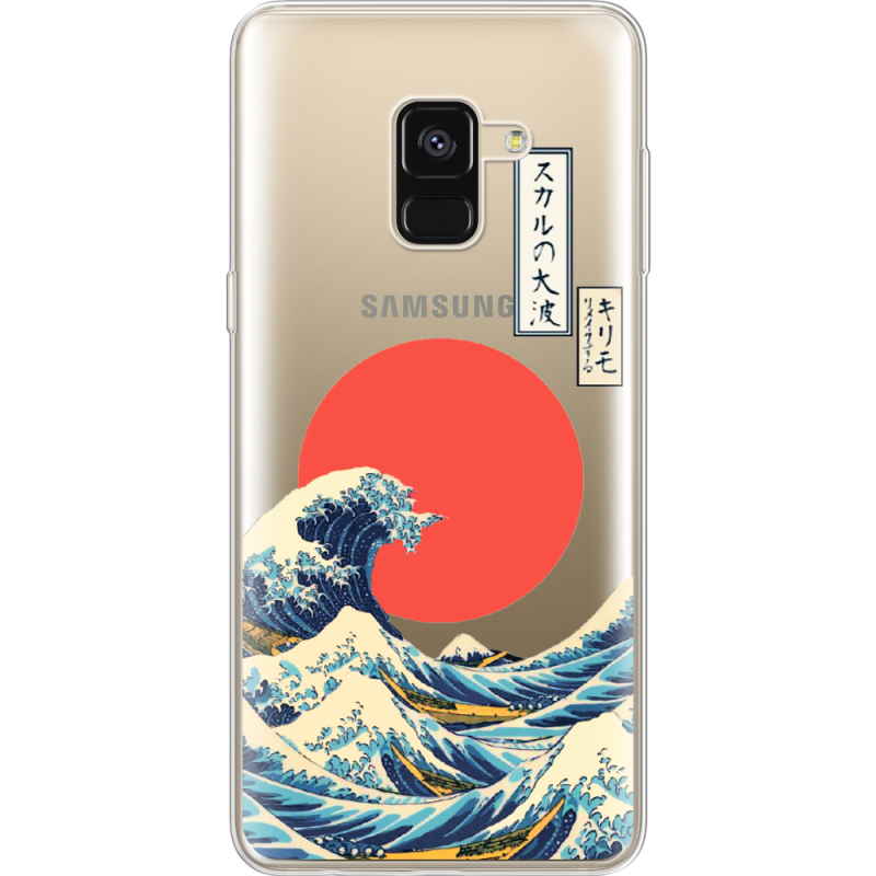 Прозрачный чехол Uprint Samsung A530 Galaxy A8 (2018) Большая волна в Канагаве