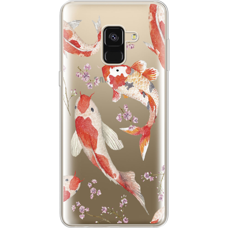 Прозрачный чехол Uprint Samsung A530 Galaxy A8 (2018) Japanese Koi Fish