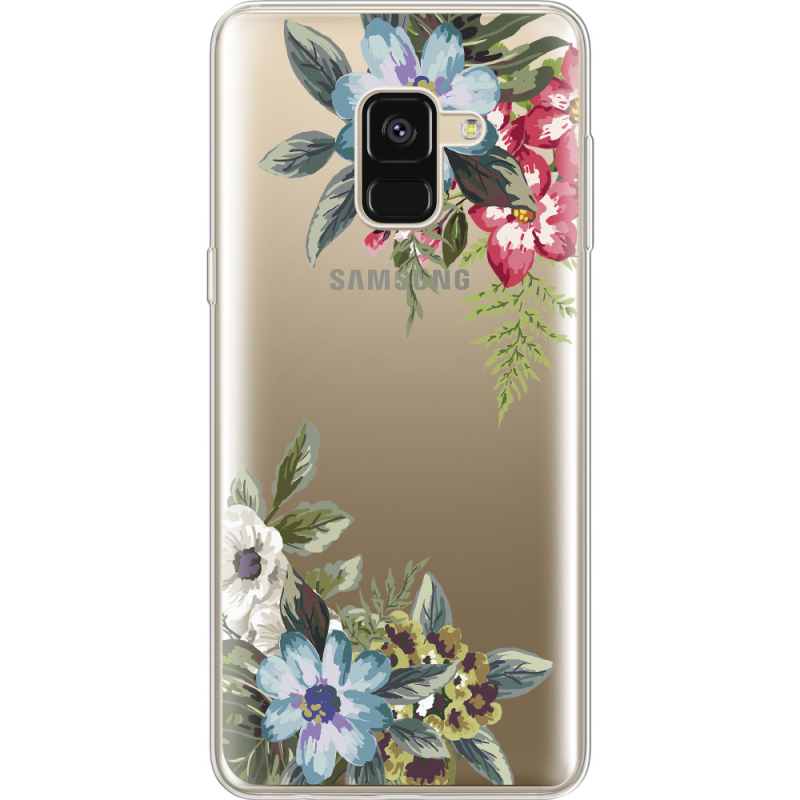 Прозрачный чехол Uprint Samsung A530 Galaxy A8 (2018) Floral