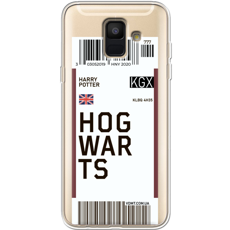 Прозрачный чехол Uprint Samsung A600 Galaxy A6 2018 Ticket Hogwarts