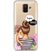 Прозрачный чехол Uprint Samsung A600 Galaxy A6 2018 Super Mama and Daughter