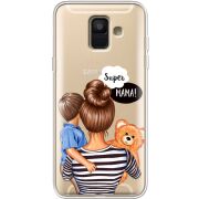 Прозрачный чехол Uprint Samsung A600 Galaxy A6 2018 Super Mama and Son