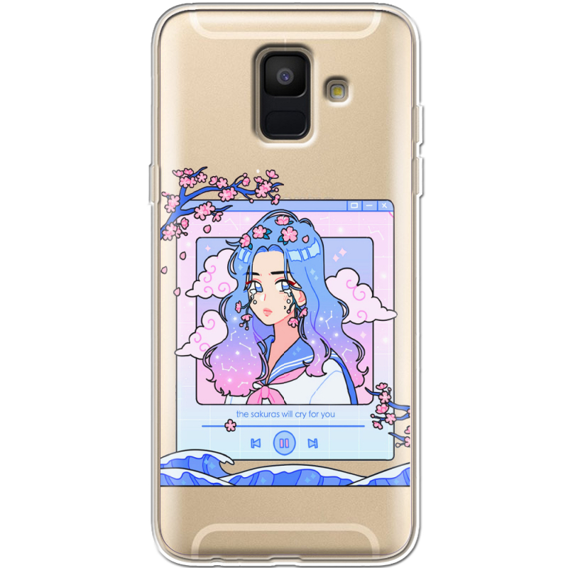 Прозрачный чехол Uprint Samsung A600 Galaxy A6 2018 The Sakuras Will Cry For You