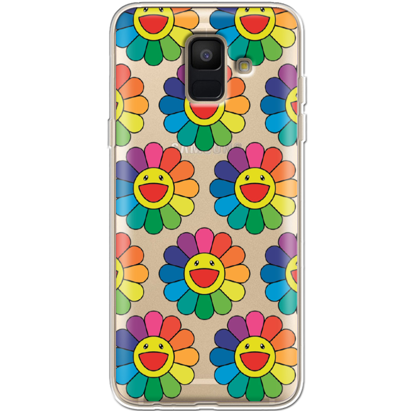 Прозрачный чехол Uprint Samsung A600 Galaxy A6 2018 Hippie Flowers