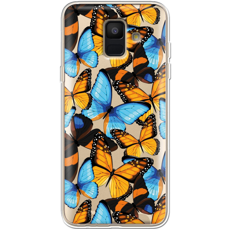 Прозрачный чехол Uprint Samsung A600 Galaxy A6 2018 Butterfly Morpho