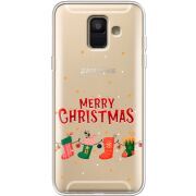 Прозрачный чехол Uprint Samsung A600 Galaxy A6 2018 Merry Christmas