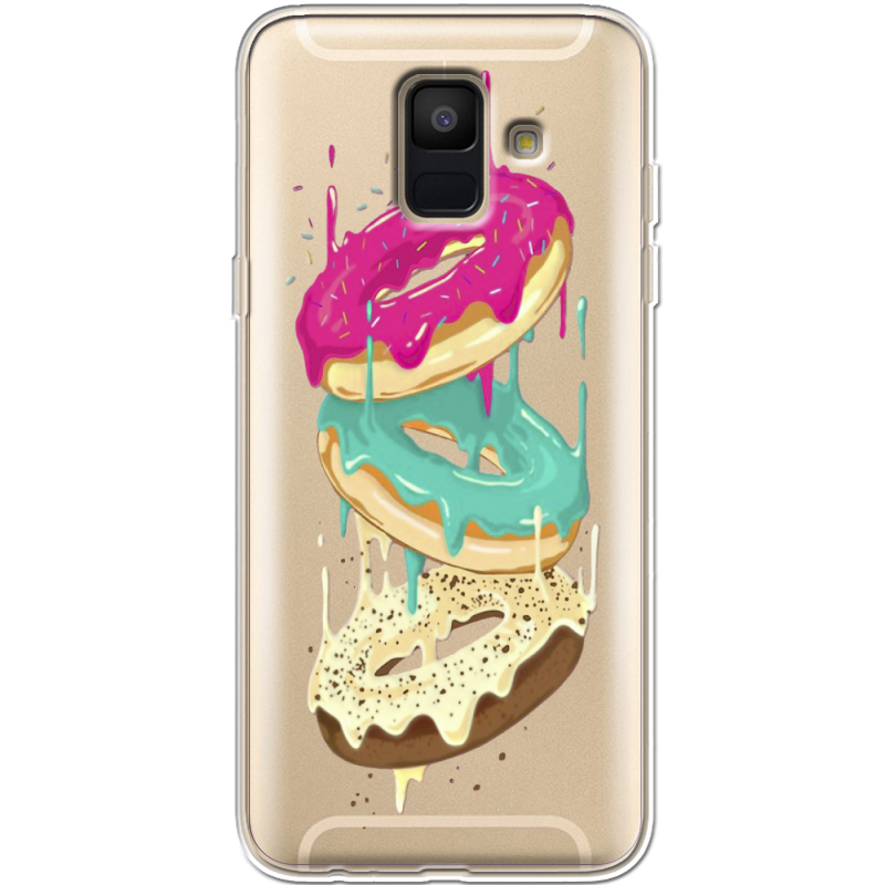 Прозрачный чехол Uprint Samsung A600 Galaxy A6 2018 Donuts