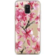 Прозрачный чехол Uprint Samsung A600 Galaxy A6 2018 Pink Magnolia