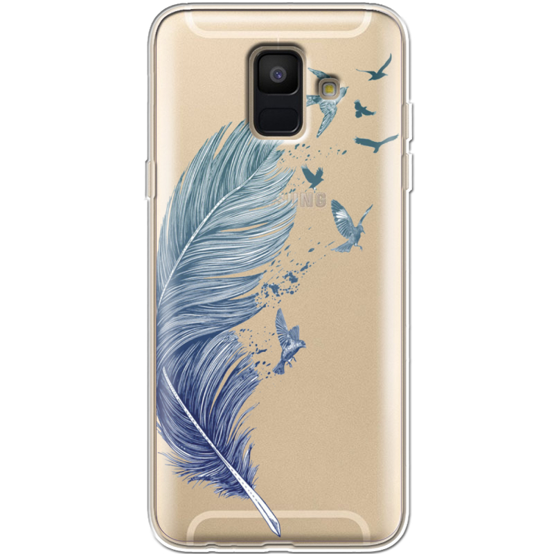 Прозрачный чехол Uprint Samsung A600 Galaxy A6 2018 Feather