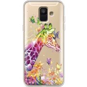 Прозрачный чехол Uprint Samsung A600 Galaxy A6 2018 Colorful Giraffe