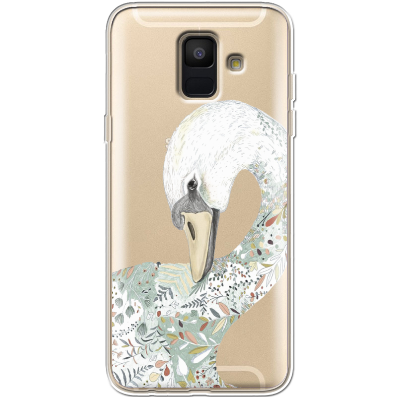Прозрачный чехол Uprint Samsung A600 Galaxy A6 2018 Swan
