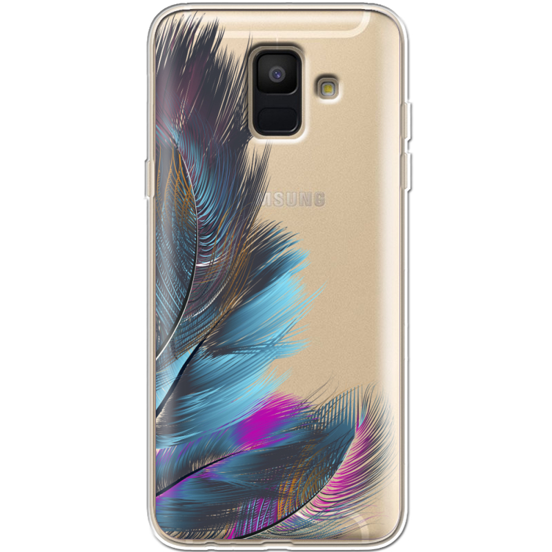Прозрачный чехол Uprint Samsung A600 Galaxy A6 2018 Feathers