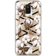 Прозрачный чехол Uprint Samsung A600 Galaxy A6 2018 Cotton flowers