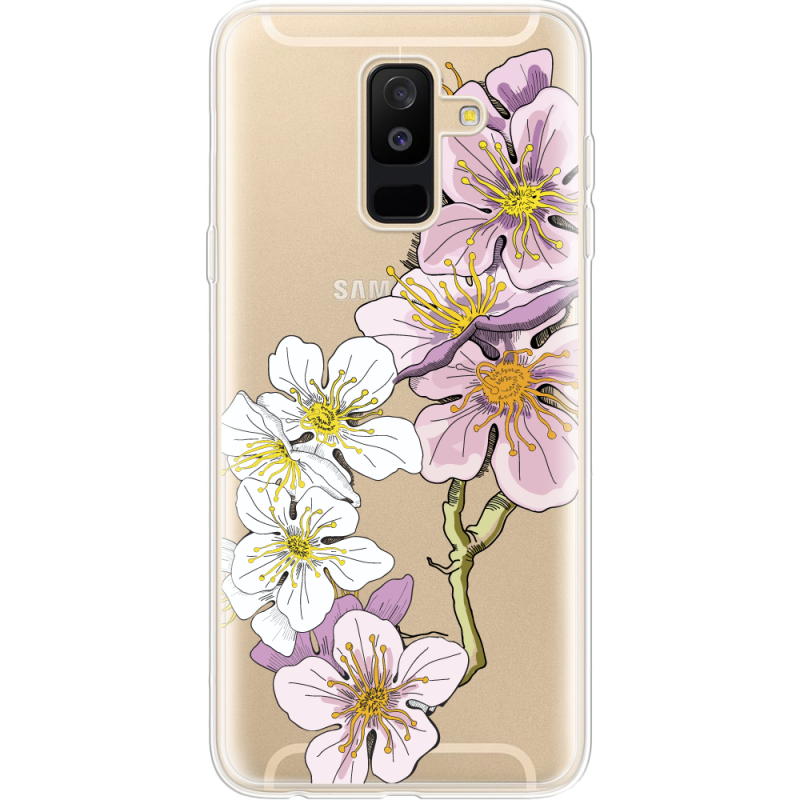 Прозрачный чехол Uprint Samsung A605 Galaxy A6 Plus 2018 Cherry Blossom
