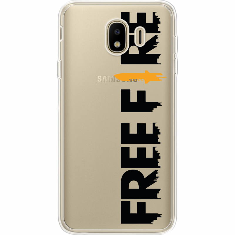 Прозрачный чехол Uprint Samsung J400 Galaxy J4 2018 Free Fire Black Logo