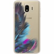Прозрачный чехол Uprint Samsung J400 Galaxy J4 2018 Feathers