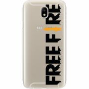 Прозрачный чехол Uprint Samsung J730 Galaxy J7 2017 Free Fire Black Logo