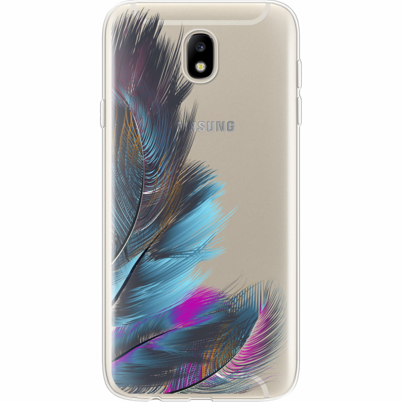 Прозрачный чехол Uprint Samsung J730 Galaxy J7 2017 Feathers