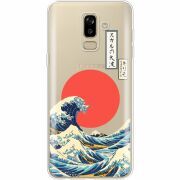 Прозрачный чехол Uprint Samsung J810 Galaxy J8 2018 Большая волна в Канагаве