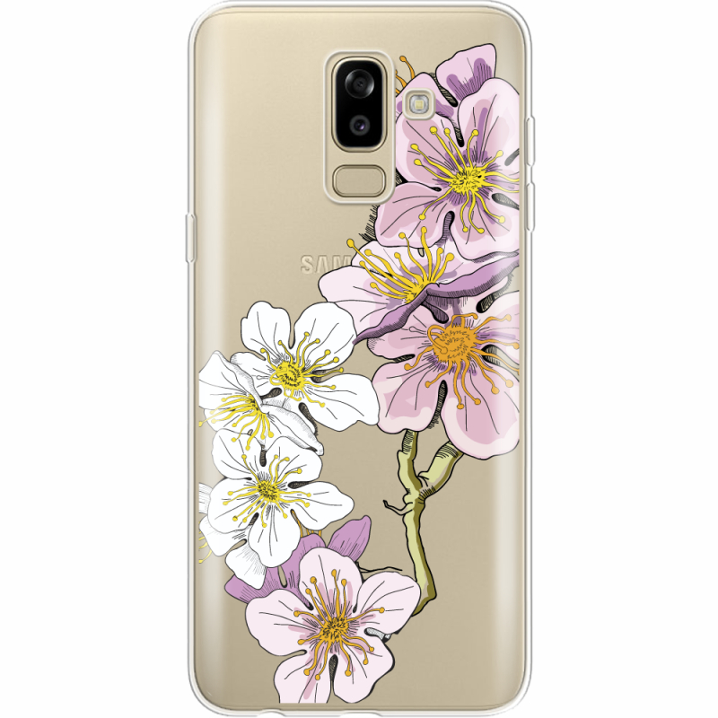 Прозрачный чехол Uprint Samsung J810 Galaxy J8 2018 Cherry Blossom