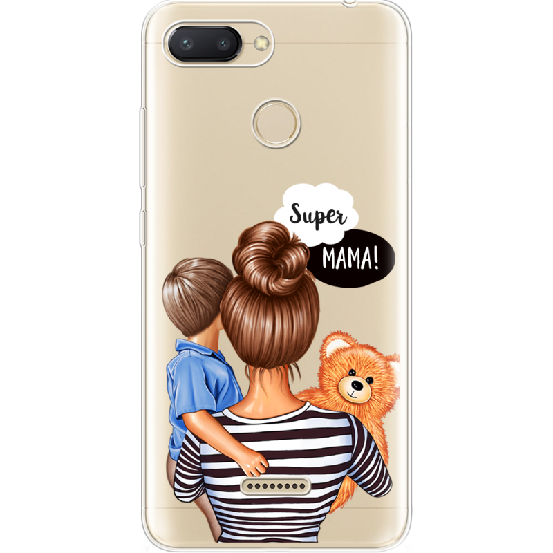 Прозрачный чехол Uprint Xiaomi Redmi 6 Super Mama and Son