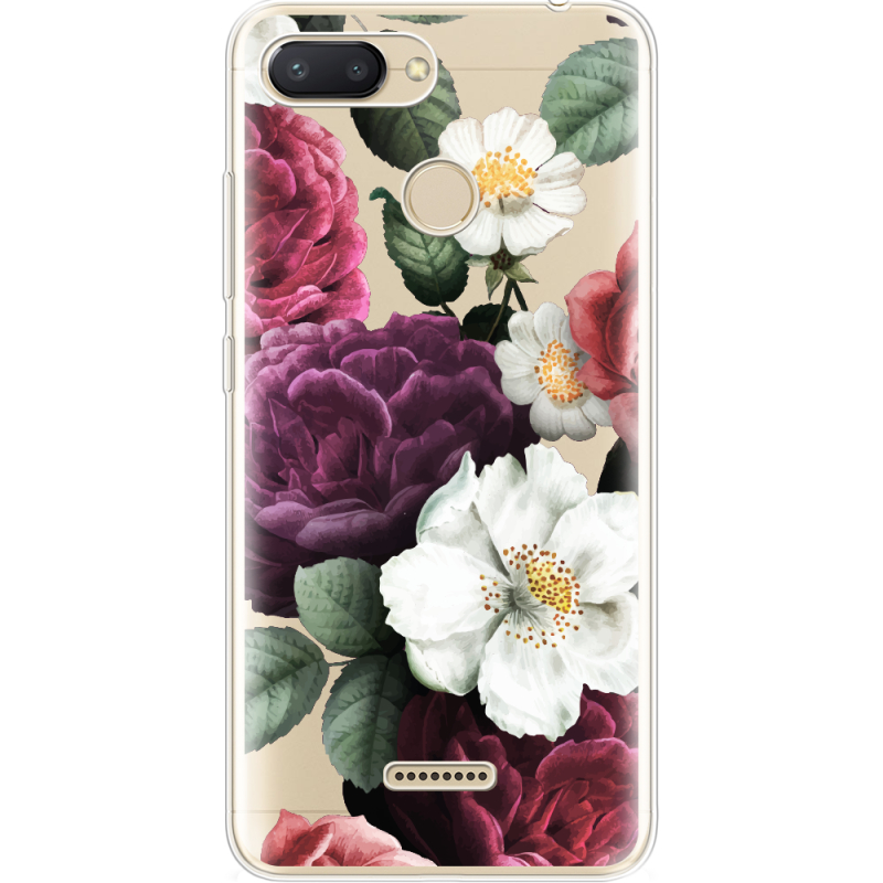 Прозрачный чехол Uprint Xiaomi Redmi 6 Floral Dark Dreams