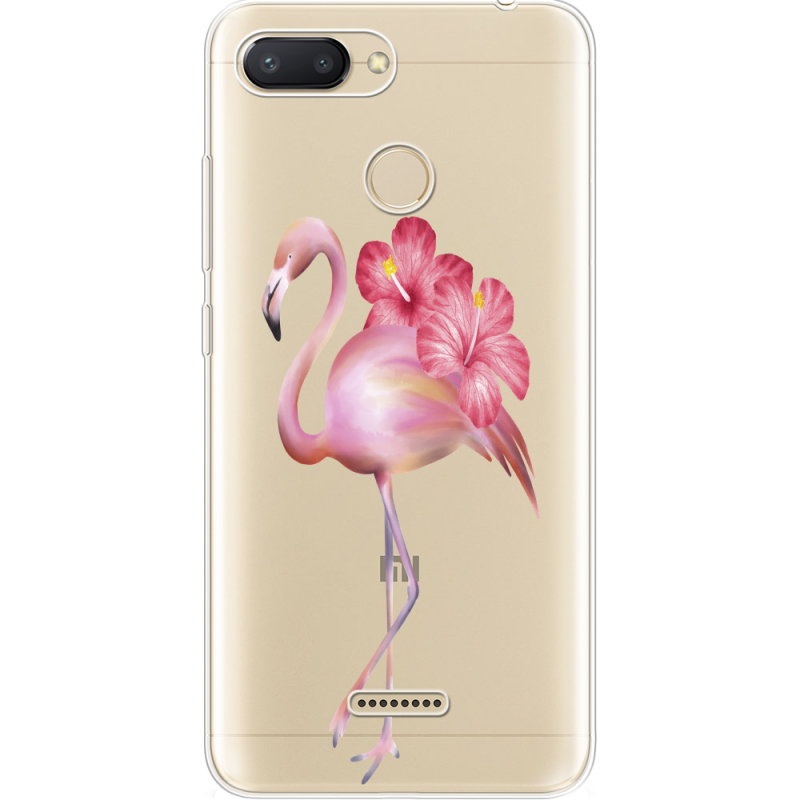Прозрачный чехол Uprint Xiaomi Redmi 6 Floral Flamingo