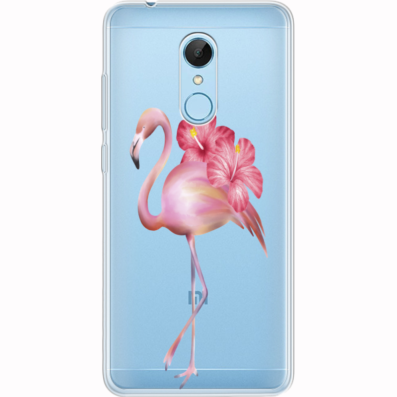 Прозрачный чехол Uprint Xiaomi Redmi 5 Floral Flamingo