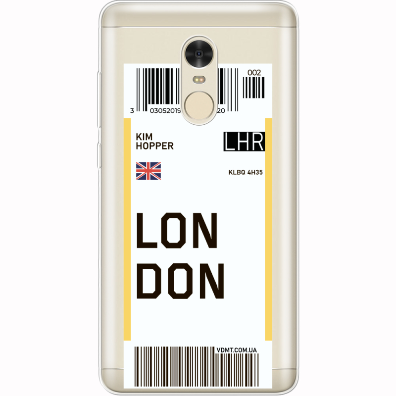 Прозрачный чехол Uprint Xiaomi Redmi Note 4x Ticket London