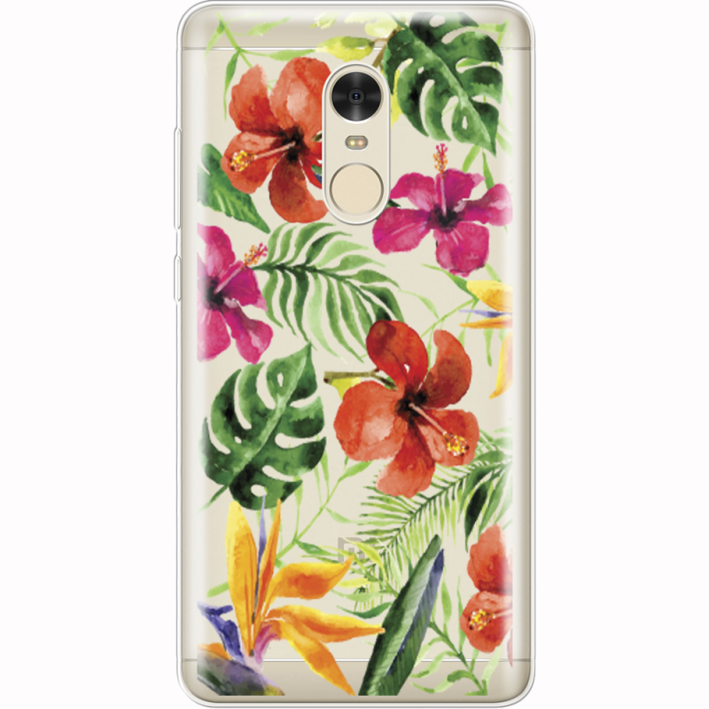Прозрачный чехол Uprint Xiaomi Redmi Note 4x Tropical Flowers