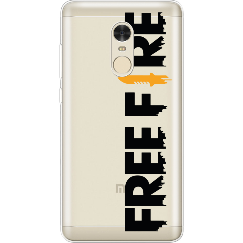 Прозрачный чехол Uprint Xiaomi Redmi Note 4 Free Fire Black Logo