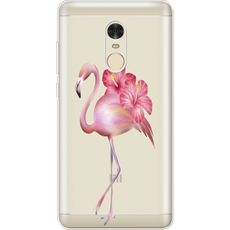 Прозрачный чехол Uprint Xiaomi Redmi Note 4 Floral Flamingo