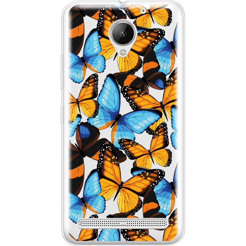 Прозрачный чехол Uprint Lenovo C2 K10a40 / C2 Power Butterfly Morpho