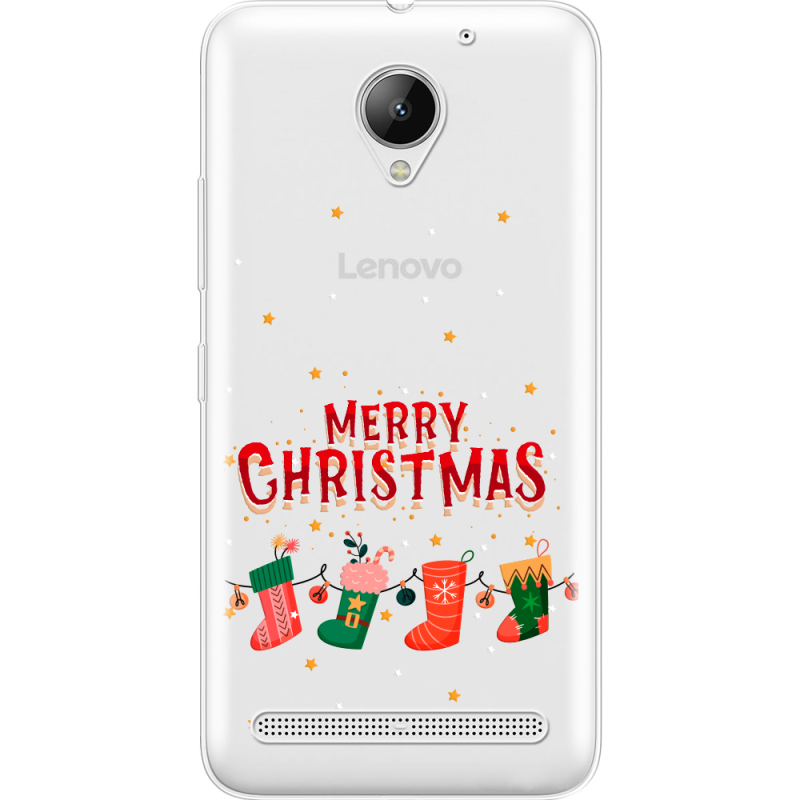 Прозрачный чехол Uprint Lenovo C2 K10a40 / C2 Power Merry Christmas