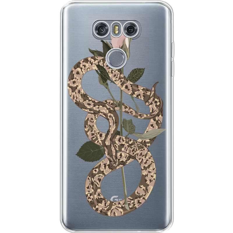 Прозрачный чехол Uprint LG G6 Glamor Snake